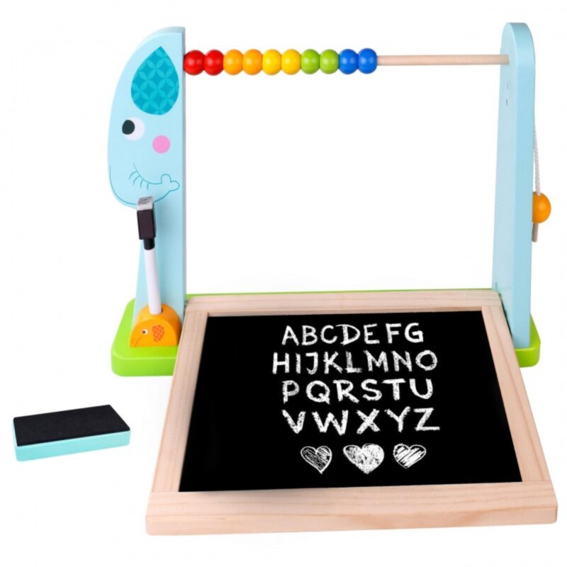 Medinė mokomoji stalo lenta vaikams nuo 3 metų – Tooky Toy