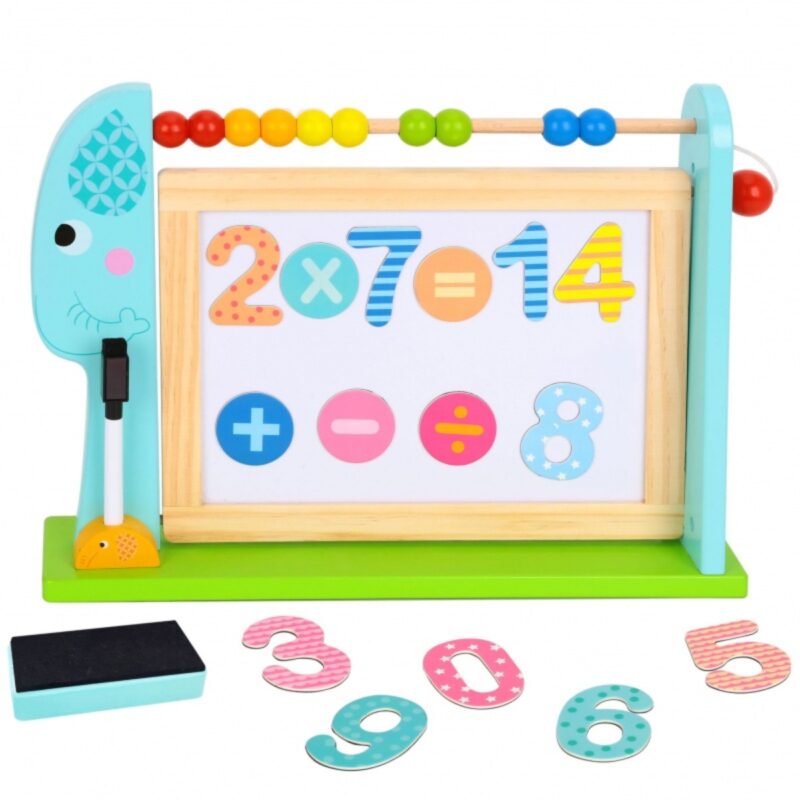 Medinė mokomoji stalo lenta vaikams nuo 3 metų – Tooky Toy