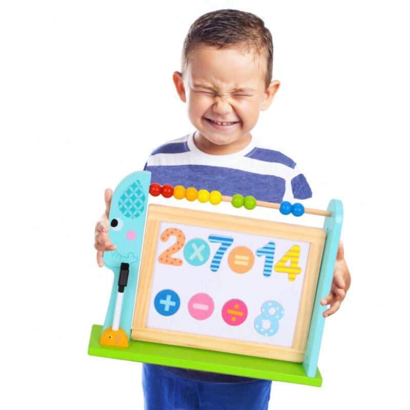 Medinė mokomoji stalo lenta vaikams nuo 3 metų – Tooky Toy