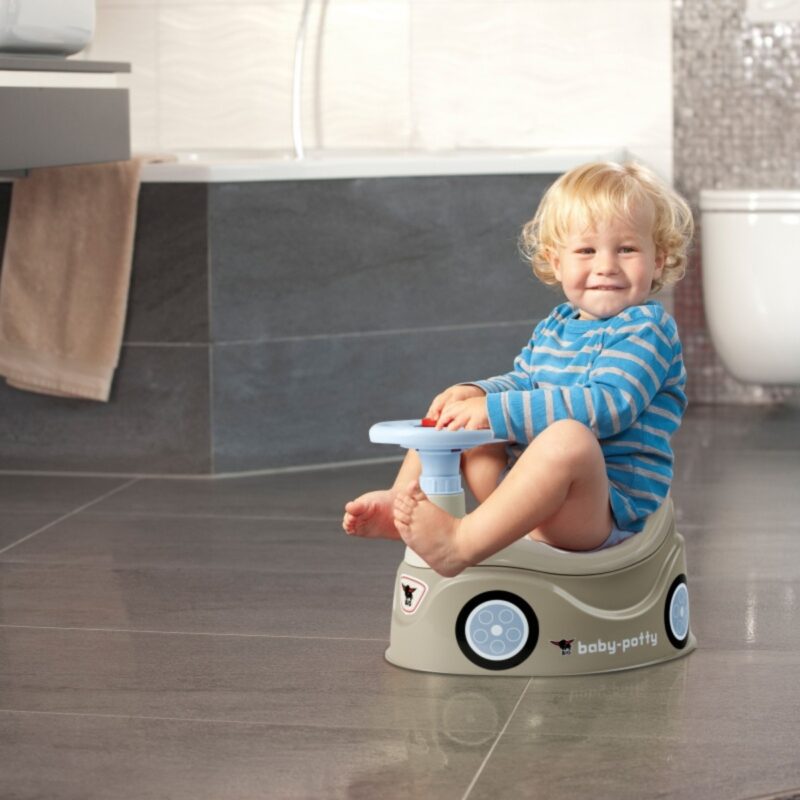 Mokomasis naktipuodis vaikams nuo 18 mėn. „Mašinėlė“, pilkas