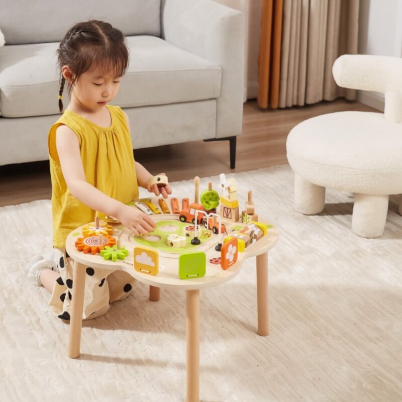 Montessori sensorinis veiklos stalas vaikams nuo 18 mėn.