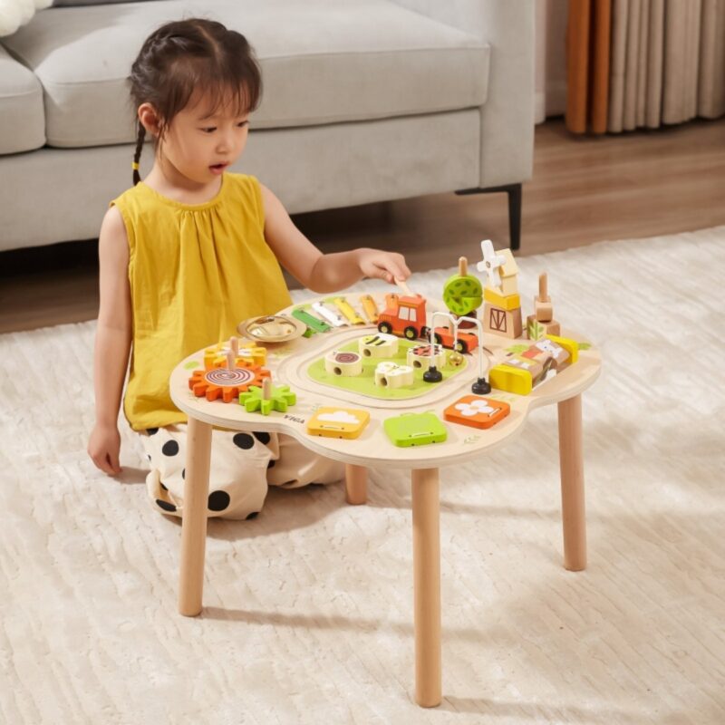 Montessori sensorinis veiklos stalas vaikams nuo 18 mėn.