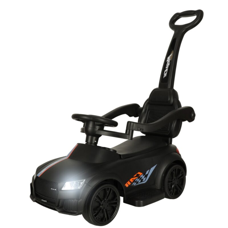 Stumiama mašinėlė su garsu ir šviesomis, juoda