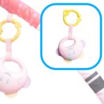 Lavinamasis kilimėlis - maniežas su kamuoliukais, rožinis