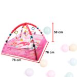 Lavinamasis kilimėlis - maniežas su kamuoliukais, rožinis