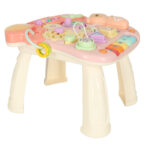 Interaktyvus muzikinis stalas - stumdukas 3in1, rožinis