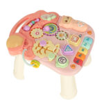 Interaktyvus muzikinis stalas - stumdukas 3in1, rožinis