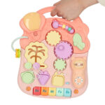 Interaktyvus muzikinis stalas - stumdukas 3in1, rožinis