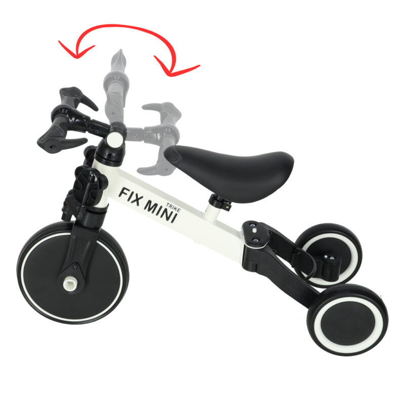 Balansinis triratukas vaikams su pedalais 3in1, baltas