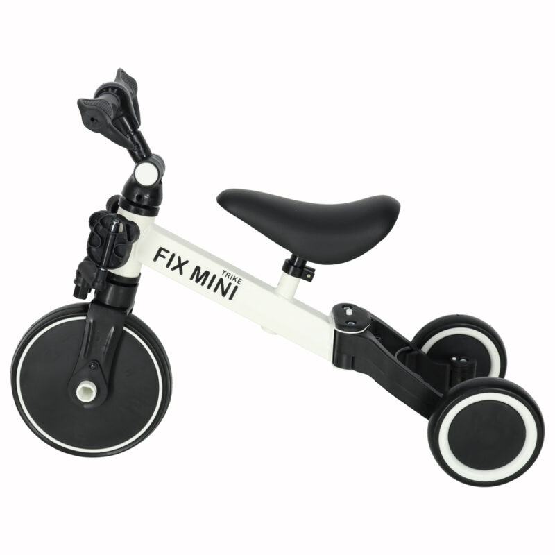Balansinis triratukas vaikams su pedalais 3in1, baltas