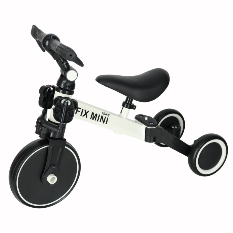 Balansinis triratukas vaikams su pedalais 3in1, baltas