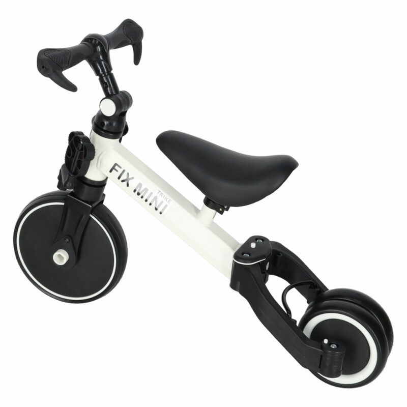 Balansinis triratukas vaikams su pedalais 3in1, baltas