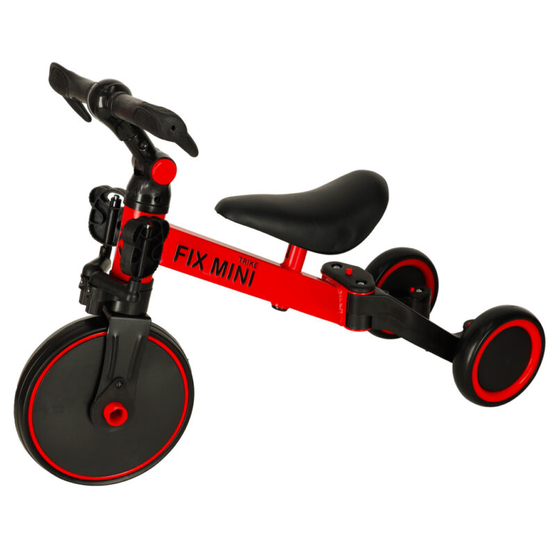 Balansinis triratukas vaikams su pedalais 3in1, raudonas