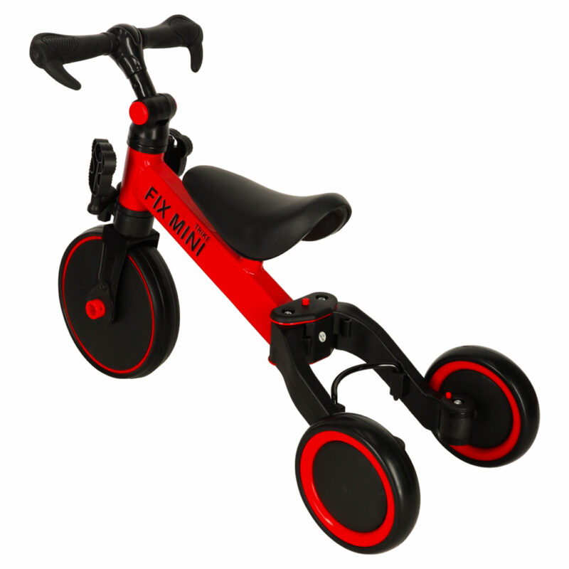 Balansinis triratukas vaikams su pedalais 3in1, raudonas