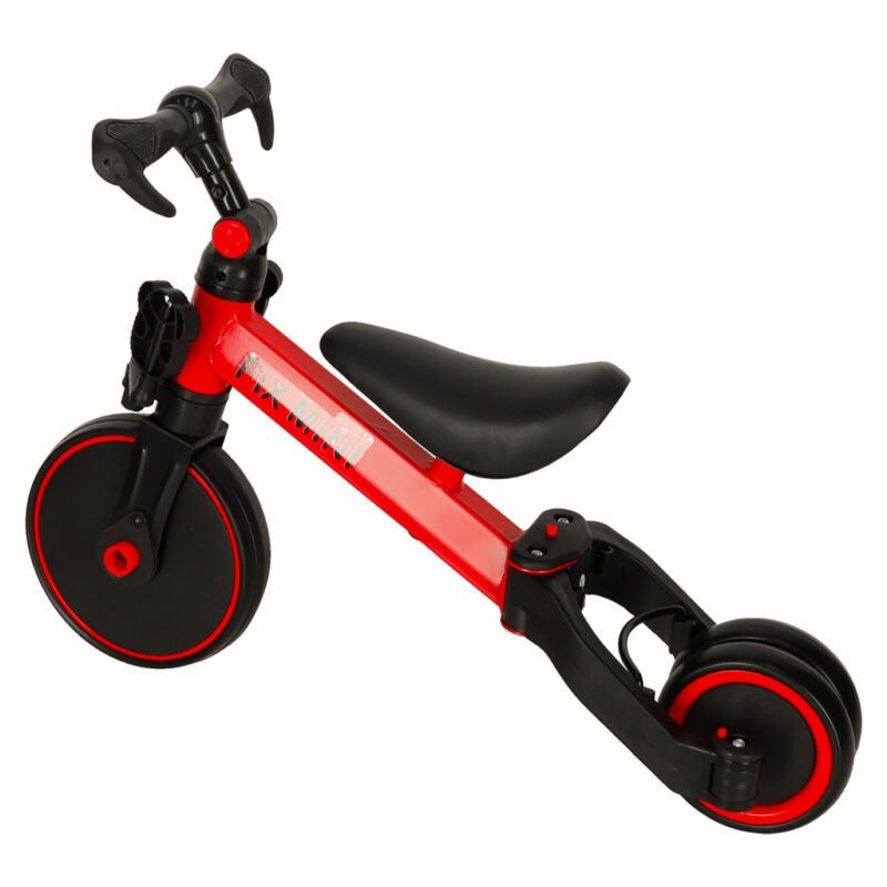 Balansinis triratukas vaikams su pedalais 3in1, raudonas