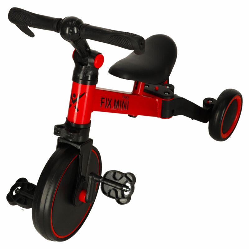Balansinis triratukas vaikams su pedalais 3in1, raudonas