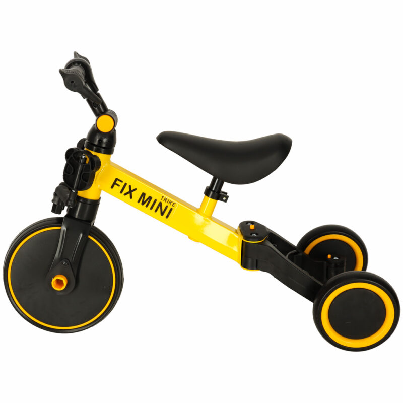 Balansinis triratukas vaikams su pedalais 3in1, geltonas