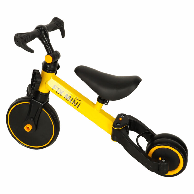 Balansinis triratukas vaikams su pedalais 3in1, geltonas