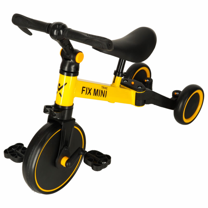 Balansinis triratukas vaikams su pedalais 3in1, geltonas