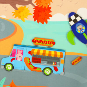 Magnetinė dėlionė-knygutė vaikams „Transportas“ (73 det.)