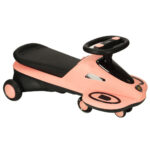 Gravitacinė paspiriama mašinėlė su šviečiančiais LED ratais ir grojančia muzika, rožinė