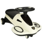 Gravitacinė paspiriama mašinėlė su šviečiančiais LED ratais ir grojančia muzika, balta