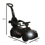 Stumiama mašinėlė su garsu ir šviesomis, juoda