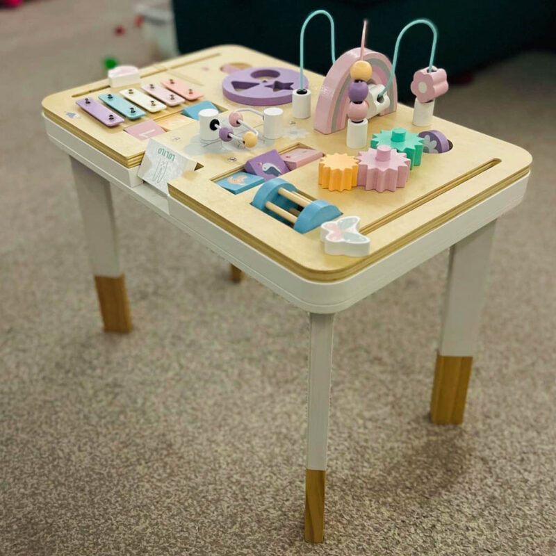Medinis Montessori sensorinis veiklos stalas vaikams