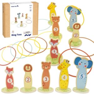 Įgūdžių žaidimas su mediniais lankais „Mėtyk į taikinį“ (15 vnt.)