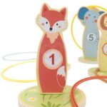 Įgūdžių žaidimas su mediniais lankais „Mėtyk į taikinį“ (15 vnt.)