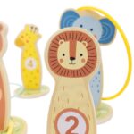 Įgūdžių žaidimas su mediniais lankais „Mėtyk į taikinį“ (15 vnt.)