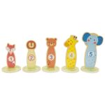 Įgūdžių žaidimas su mediniais lankais „Mėtyk į taikinį“ (15 vnt.)