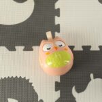 Jutiminis balansinis žaislas "Pelėda", rožinis