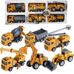 XXL statybinių transporto priemonių rinkinys 6in1