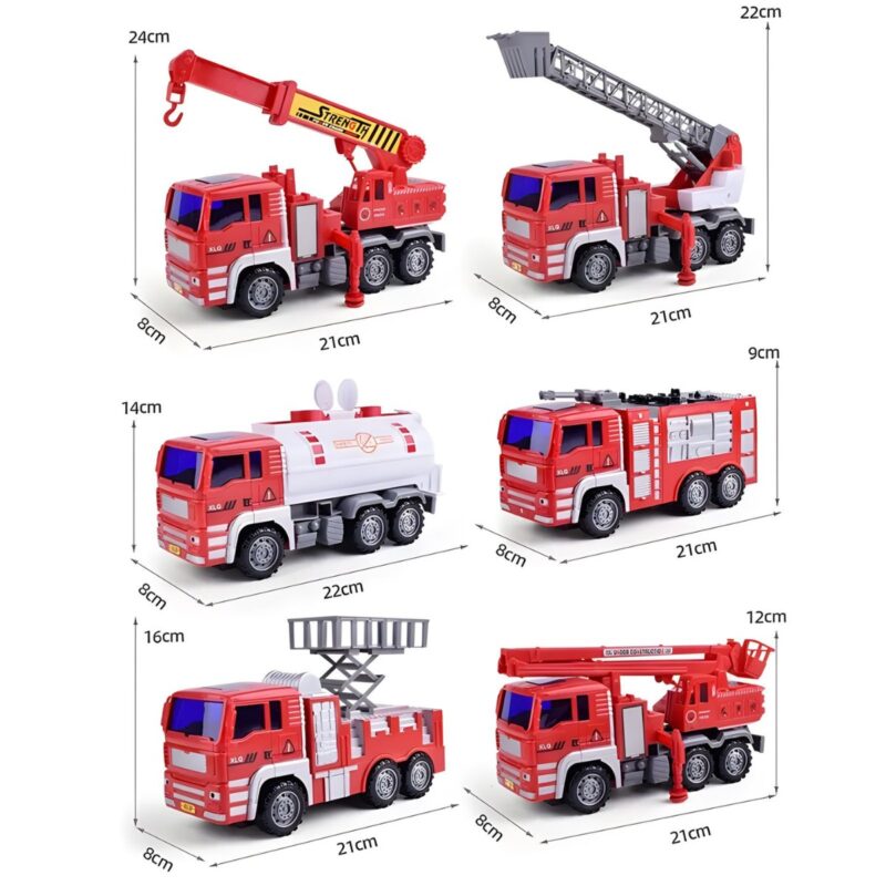 XXL Transporto priemonių rinkinys 6in1 "Ugniagesių komanda"