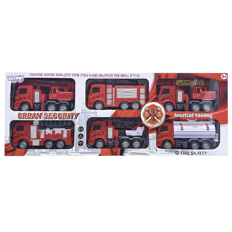XXL Transporto priemonių rinkinys 6in1 "Ugniagesių komanda"