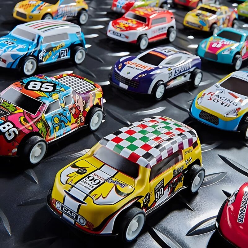 Lenktyninių automobilių komplektas vaikams (30 vnt.)