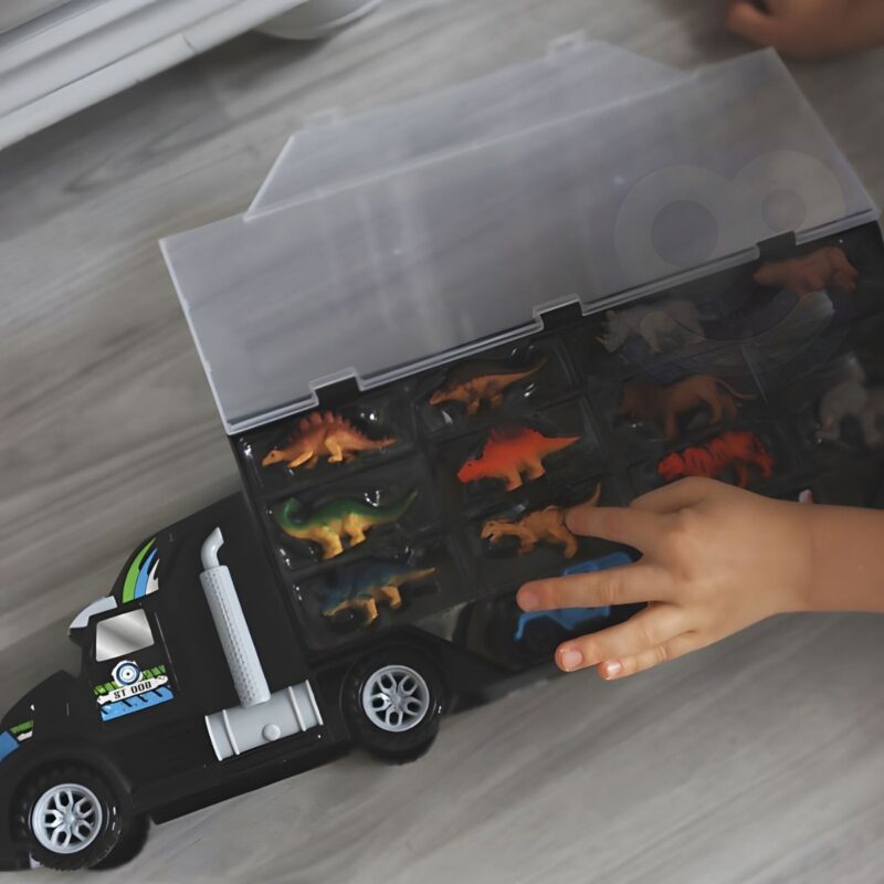 Automobilių transporteris-sunkvežimis vaikams "Dinozaurai"