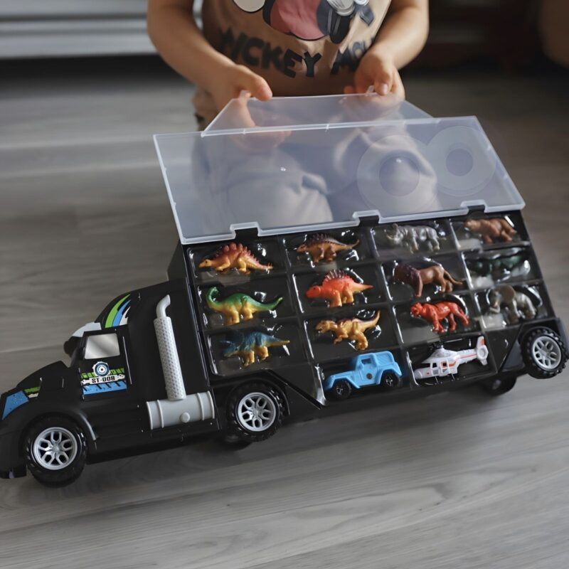 Automobilių transporteris-sunkvežimis vaikams "Dinozaurai"