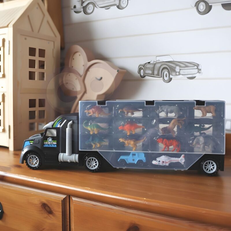 Automobilių transporteris-sunkvežimis vaikams "Dinozaurai"