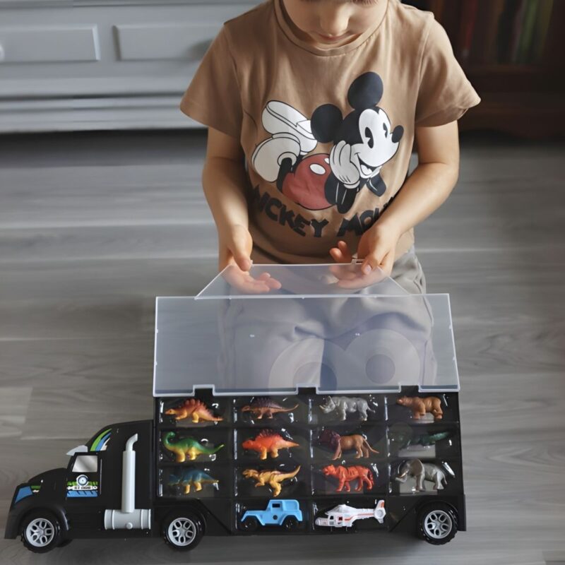Automobilių transporteris-sunkvežimis vaikams "Dinozaurai"