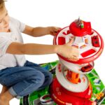 Spiralinė trasa su garažu automobiliams "Ugnegesių komanda"