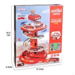 Spiralinė trasa su garažu automobiliams "Ugnegesių komanda"