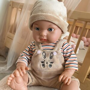 Žaislinė kūdikio lėlė vaikams nuo 3 metų „Zuikis“