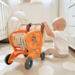 Žaislinis pirkinių vežimėlis vaikams su priedais