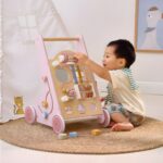 VIGA edukacinis medinis stumdukas, rožinis