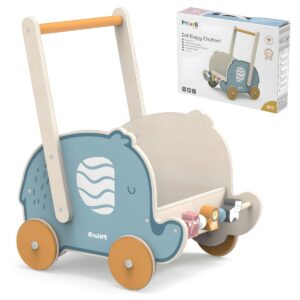 VIGA medinis stumdukas - vežimėlis "Drambliukas"