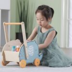 VIGA medinis stumdukas - vežimėlis "Drambliukas"