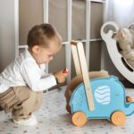 VIGA medinis stumdukas - vežimėlis "Drambliukas"