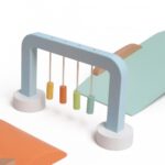 Medinis golfo rinkinys su įvairiomis kliūtimis